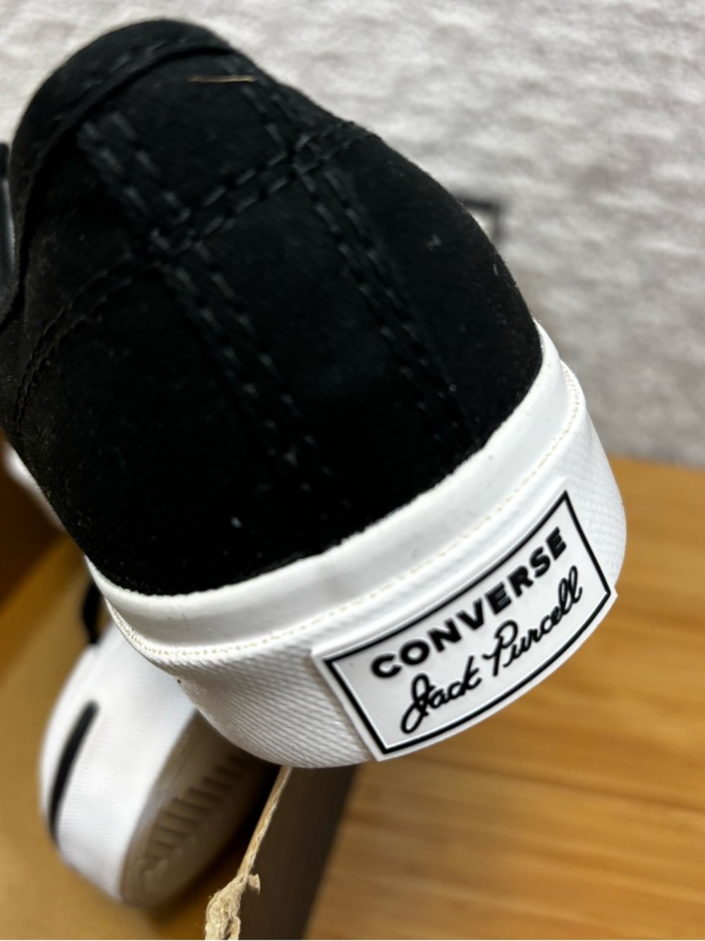Converse Jack Purcell Canvas Low BLACK / WHITE (164056C) Mens Sz 7 Womans Sz 8.5 - Picture 5 of 7